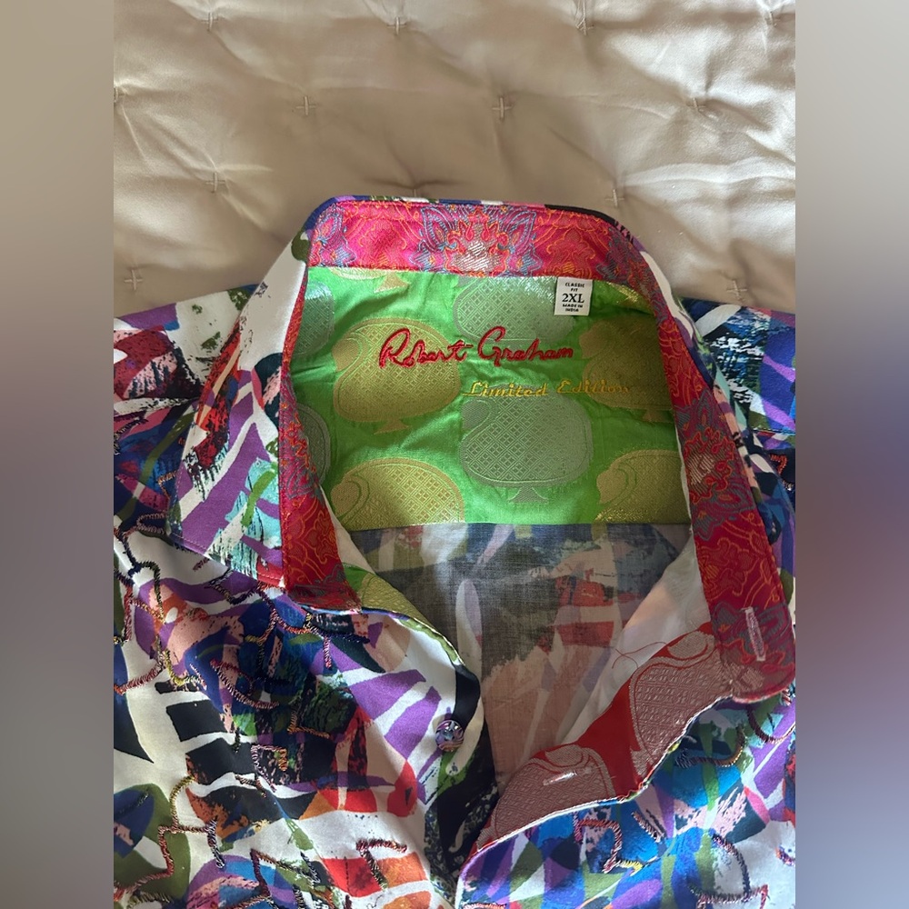 Robert Graham Limited Edition Multicolor Abstract Shirt